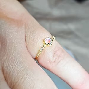 Gold Plated Moonstone Ring